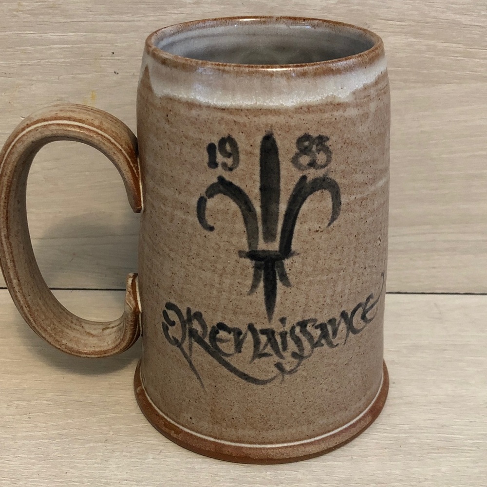Deneen Pottery 1985 Rare Renaissance Fair stoneware ceramic beer stein